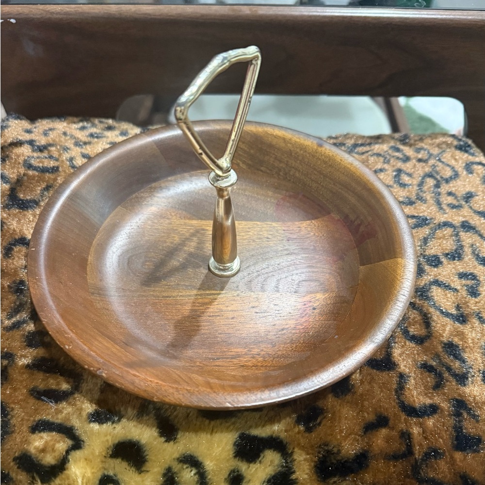 Vintage Walnut Candy Dish